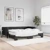 Image de vidaXL Lit de jour avec gigogne et matelas noir 90x200 cm tissu