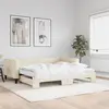 Image de vidaXL Lit de jour avec gigogne et matelas crème 100x200 cm tissu