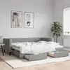 Image de vidaXL Lit de jour avec gigogne et tiroirs sans matelas 90x200 cm