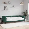 Image de vidaXL Lit de jour avec matelas vert foncé 90x200 cm velours