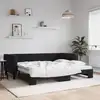Image de vidaXL Lit de jour avec lit gigogne noir 90x190 cm velours