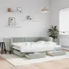 Image de vidaXL Lit de jour avec gigogne et tiroirs sans matelas 90x200 cm