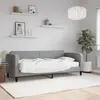 Image de vidaXL Lit de jour avec matelas gris clair 80x200 cm tissu