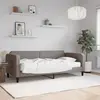 Image de vidaXL Lit de jour avec matelas taupe 90x200 cm tissu