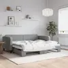 Image de vidaXL Lit de jour avec gigogne sans matelas gris clair 90x200 cm