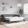 Image de vidaXL Lit de jour avec gigogne sans matelas gris foncé 90x190 cm