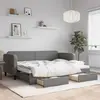 Image de vidaXL Lit de jour avec gigogne et tiroirs sans matelas 80x200 cm
