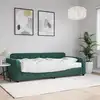 Image de vidaXL Lit de jour avec matelas vert foncé 90x200 cm velours