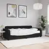 Image de vidaXL Lit de jour avec matelas noir 90x200 cm velours
