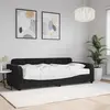 Image de vidaXL Lit de jour avec matelas noir 90x190 cm velours