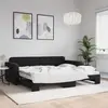 Image de vidaXL Lit de jour avec lit gigogne noir 90x190 cm velours