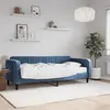 Image de vidaXL Lit de jour avec matelas bleu 90x200 cm velours