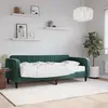 Image de vidaXL Lit de jour avec matelas vert foncé 90x200 cm velours