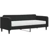 Image de vidaXL Lit de jour avec matelas noir 90x200 cm velours
