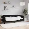 Image de vidaXL Lit de jour avec matelas noir 90x200 cm velours