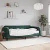 Image de vidaXL Lit de jour avec matelas vert foncé 100x200 cm velours