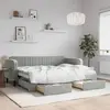 Image de vidaXL Lit de jour avec gigogne et tiroirs sans matelas 80x200 cm