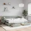 Image de vidaXL Lit de jour avec gigogne et tiroirs sans matelas 90x200 cm