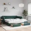 Image de vidaXL Lit de jour avec gigogne et tiroirs sans matelas 100x200 cm