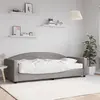 Image de vidaXL Lit de jour avec matelas taupe 90x200 cm tissu