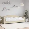 Image de vidaXL Lit de jour avec matelas crème 90x200 cm tissu