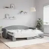 Image de vidaXL Lit de jour avec gigogne sans matelas gris clair 80x200 cm