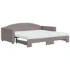Image de vidaXL Lit de Jour avec Lit Gigogne et Matelas, Canapé-lit, Lit d'Invité, Meuble de Chambre à Coucher Salle de Séjour, Moderne, Taupe 100x200 cm Tissu