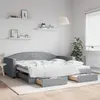 Image de vidaXL Lit de jour avec gigogne et tiroirs sans matelas 100x200 cm