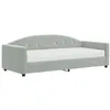 Image de vidaXL Lit de jour avec matelas gris clair 90x200 cm velours