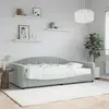 Image de vidaXL Lit de jour avec matelas gris clair 100x200 cm velours