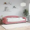 Image de vidaXL Lit de jour avec matelas rose 100x200 cm velours