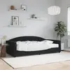 Image de vidaXL Lit de jour avec matelas noir 100x200 cm velours