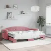 Image de vidaXL Lit de jour avec gigogne sans matelas rose 80x200 cm