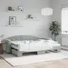 Image de vidaXL Lit de jour avec gigogne et matelas gris clair 80x200cm velours