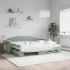 Image de vidaXL Lit de jour avec gigogne et matelas gris clair 90x190cm velours