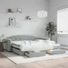 Image de vidaXL Lit de jour avec gigogne et tiroirs sans matelas 100x200 cm