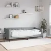 Image de vidaXL Lit de jour avec matelas gris clair 80x200 cm tissu