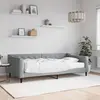 Image de vidaXL Lit de jour avec matelas gris clair 100x200 cm tissu