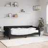 Image de vidaXL Lit de jour avec matelas noir 90x190 cm tissu