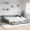 Image de vidaXL Lit de jour avec gigogne et tiroirs sans matelas 100x200 cm