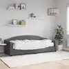 Image de vidaXL Lit de jour avec matelas gris foncé 80x200 cm tissu