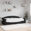 Image de vidaXL Lit de jour avec matelas noir 80x200 cm tissu