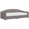 Image de vidaXL Lit de jour avec matelas taupe 80x200 cm tissu