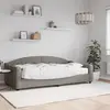 Image de vidaXL Lit de jour avec matelas taupe 100x200 cm tissu