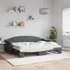Image de vidaXL Lit de jour avec gigogne sans matelas gris foncé 80x200 cm