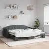 Image de vidaXL Lit de jour avec gigogne sans matelas gris foncé 90x200 cm