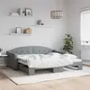 Image de vidaXL Lit de jour avec lit gigogne gris clair 90x190 cm tissu