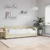 Image de vidaXL Lit de jour avec matelas crème 80x200 cm tissu
