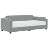 Image de vidaXL Lit de jour avec matelas gris clair 90x200 cm tissu