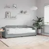 Image de vidaXL Lit de jour avec matelas gris clair 90x200 cm tissu